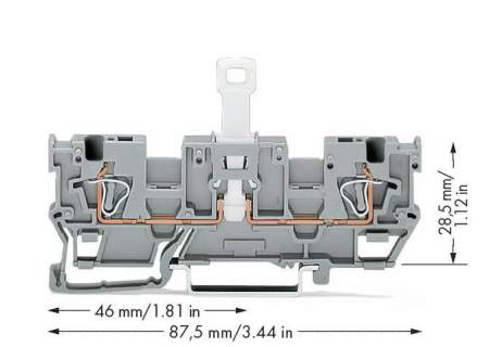 Клеммник с разделителем WAGO 769-243, 0.08мм² - 4мм², 250В, 16А, (50 шт)