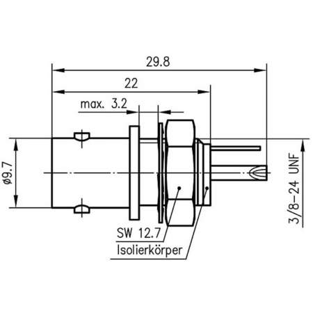 J01001D0043, Telegärtner - BNC-разъем, 50 Ом : 1 шт.