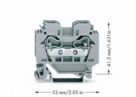 Клемма WAGO 284-101, 2 pin, 0.20мм² - 10мм², 800В, 57А, конф: L, (50 шт)