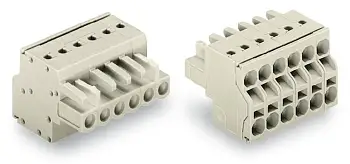 Розетка для подключения кабеля WAGO 721-2104/026-000, 4 pin, 0.2мм² - 2.5мм², 320В, 16А, CS: 5мм, (100 шт)