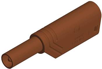 934099105, SKS-HIRSCHMANN LAS S WS - Штекер с ламелями, Ø-контакта: 4 мм, коричневый : 1 шт.