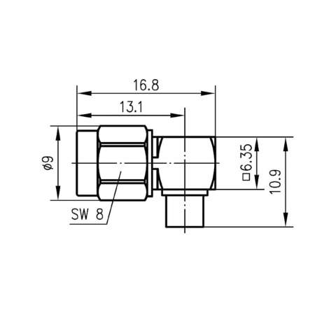 J01150A0151, Telegärtner - SMA-разъем, 50 Ом : 1 шт.