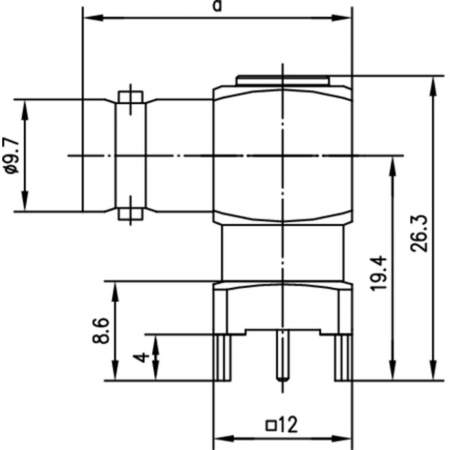 J01001A0064, Telegärtner - BNC-разъем, 50 Ом : 1 шт.