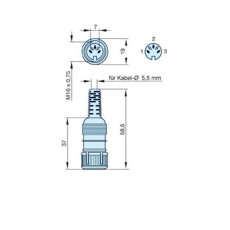 DIN-соединитель с резьбовым соединением Hirschmann мAK 3100S