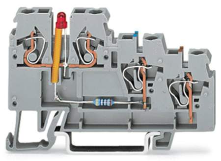 Клемма бесконтактного переключателя WAGO 270-560/281-434, 4 pin, 0.08мм² - 2.50мм², 24В, конф: L, (50 шт)