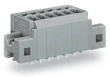 Быстроразъемная клемма WAGO 739-304/001-000, 4 pin, 0.08мм² - 1.50мм², 160В, CS: 3.50мм, (140 шт)