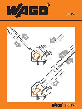 Наклейка с инструкцией WAGO 210-191, (100 шт)