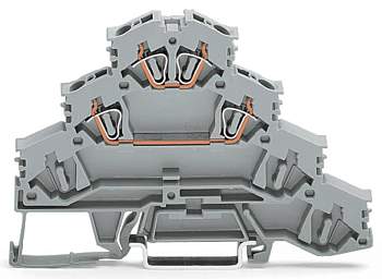 Четырехуровневая клемма WAGO 281-531, 7 pin, 0.08мм² - 2.50мм², 400В, 20А, конф: L, (50 шт)