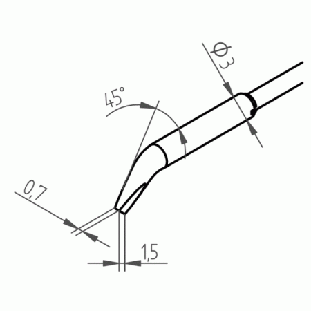 Наконечник для распайки Ersa 0462MDLF015 