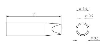 Паяльное жало Weller T0054463199N RTM 036 S MS