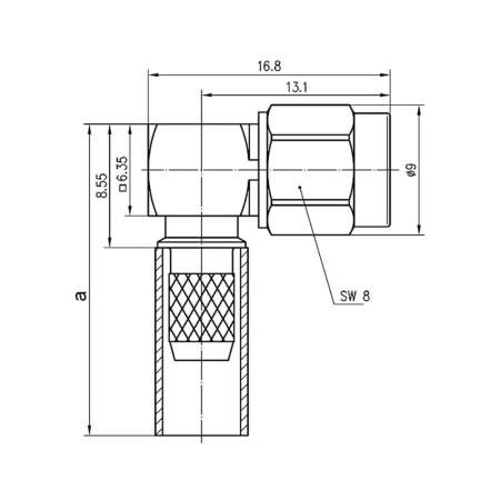 J01150A0541, Telegärtner - SMA-разъем, 50 Ом : 1 шт.