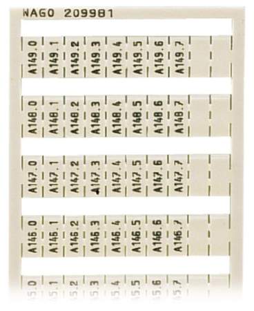 Этикетка WAGO 209-981, Оттиск: A140.0 A140.1 - A149.6, A149.7, (5 шт)