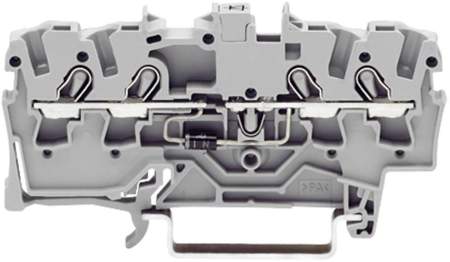 Диодная клемма WAGO 2001-1411/1000-411, 4 pin, 0.25мм² - 2.50мм², 250В, 500мА, конф: L, (1 шт)
