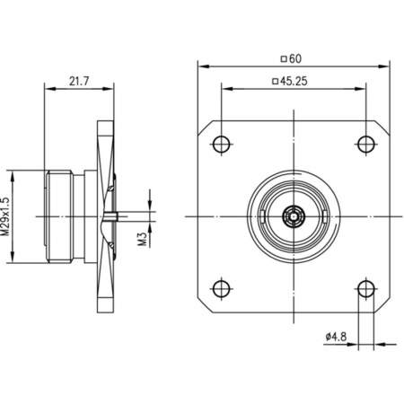 J01121A0004, Telegärtner - 7-16-DIN-разъем : 1 шт.