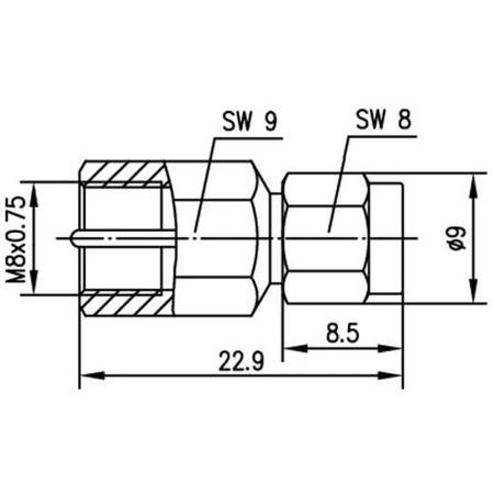 J01703A0009, Telegärtner - FME-разъем - SMA-разъем : 1 шт.