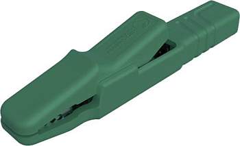 Зажим "крокодил" SKS Hirschmann 932146104, AK 2 S, 30В, 25А, зеленый, (1 шт)