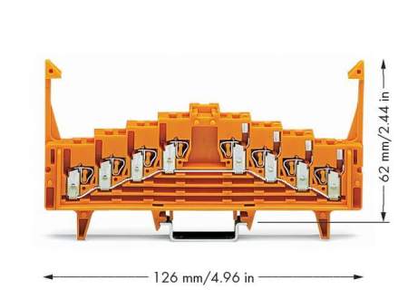 PD клемма WAGO 727-225, 16 pin, 0.08мм² - 1.50мм², 250В, 18А, (50 шт)