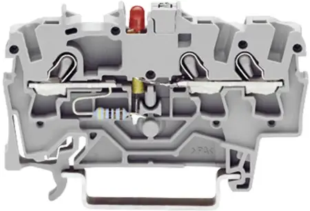 Светодиодная клемма WAGO 2002-1321/1000-413, 4 pin, 0.25мм² - 4мм², 24В, 25мА, конф: L, (1 шт)