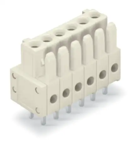 Розетка для подключения к печатной плате WAGO 734-466, 6 pin, 160В, 10А, CS: 3.50мм, (100 шт)