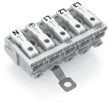 Разъем питания сети WAGO 294-4435, 5 pin, 0.5мм² - 1.5мм², 24А, (250 шт)