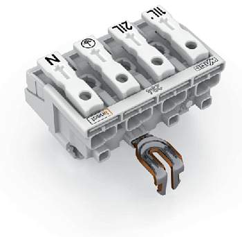 Разъем питания сети WAGO 294-8224, 4 pin, 0.5мм² - 2.5мм², 24А, (500 шт)