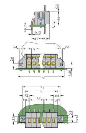 Быстроразъемная клемма WAGO 231-610/017-000, 10 pin, 0.08мм² - 2.5мм², 320В, 16А, CS: 5.00мм, (25 шт)