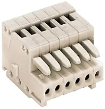 Розетка для подключения кабеля WAGO 733-103, 3 pin, 0.08мм² - 0.5мм², 160В, 6А, CS: 2.50мм, (1 шт)