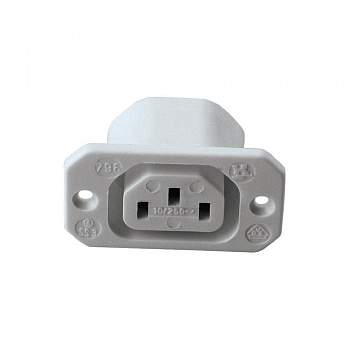 796/ws, KAISER - Розетка IEC C13, 10 А, серый : 1 шт.