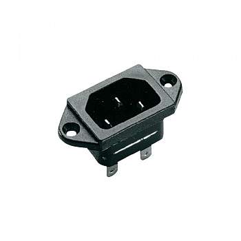 781/SW, KAISER - Розетка IEC C14, 10 А, черный : 1 шт.