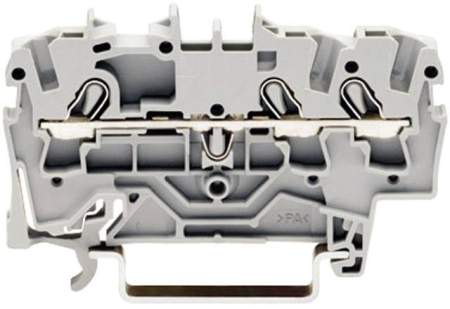 Клемма WAGO 2002-1301, 3 pin, 0.25мм² - 4мм², 800В, 24А, конф: L, (1 шт)