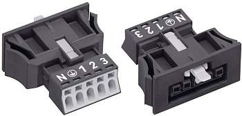 Разъем питания сети WAGO 890-705, 4 pin, 0.25мм² - 1.5мм², 250В, 16А, (1 шт)
