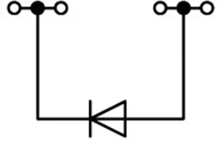 Диодная клемма WAGO 2002-1411/1000-411, 4 pin, 0.25мм² - 4мм², 250В, 500мА, конф: L, (1 шт)
