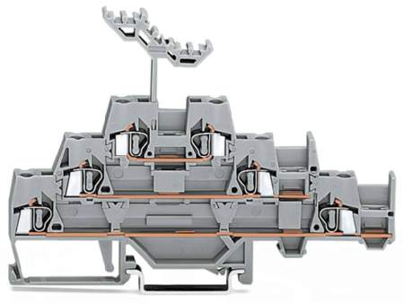 Трехуровневая клемма WAGO 280-550, 6 pin, 0.08мм² - 2.50мм², 500В, 20А, конф: L, (40 шт)