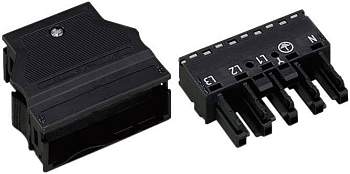 Разъем питания сети WAGO 770-105/L010-165, 4 pin, 0.5мм² - 4мм², 400В, 25А, (1 шт)