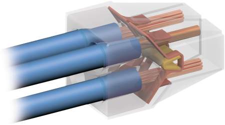Клеммник WAGO 773-173, 3 pin, 2.5мм² - 6мм², 400В, 41А, (1 шт)