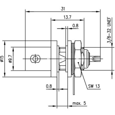 J01003C1286, Telegärtner - BNC-разъем, 75 Ом : 1 шт.
