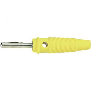 072151-P, BKL-ELECTRONIC - Банановый штекер, Ø-контакта: 4 мм, желтый : 1 шт.