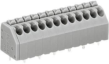 Быстроразъемная клемма WAGO 250-210, 10 pin, 0.20мм² - 1.50мм², 320В, 2А, CS: 3.50мм, (1 шт)