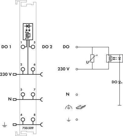 Модуль цифрового вывода ПЛК WAGO 750-509 