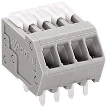 Быстроразъемная клемма WAGO 218-104, 4 pin, 0.08мм² - 0.50мм², 160В, 6А, CS: 2.50мм, (1 шт)
