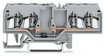 Диодная клемма WAGO 280-655/281-410, 4 pin, 0.08мм² - 2.50мм², 250В, 500мА, конф: L, (100 шт)