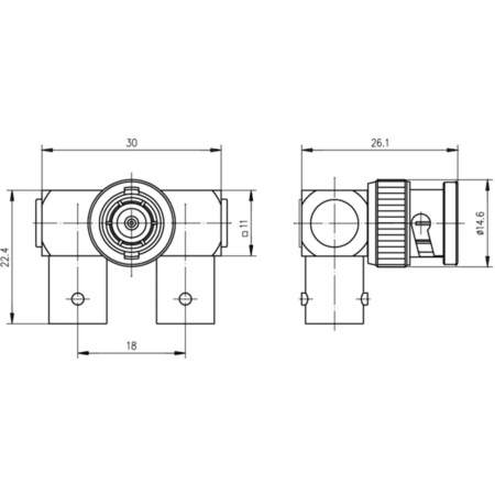 J01004A0011, Telegärtner - BNC-разъем - BNC-разъем : 1 шт.