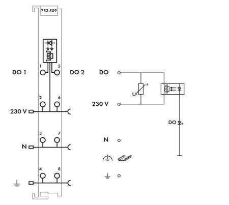 Модуль цифрового вывода ПЛК WAGO 753-509 