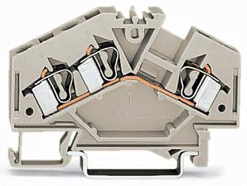 Клемма WAGO 281-998, 3 pin, 0.08мм² - 4мм², 550В, 30А, конф: L, (100 шт)
