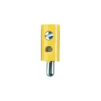 Банановый штекер, Kahlert Licht, Ø-контакта: 2.6 мм, желтый, 730580 : 1 шт.