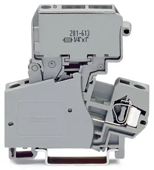 Клемма предохранителя WAGO 281-613, 2 pin, 0.08мм² - 4мм², 800В, 10А, конф: L, (50 шт)