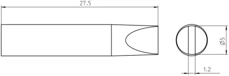 Паяльное жало Weller T0050106299 RTU 050 S MS