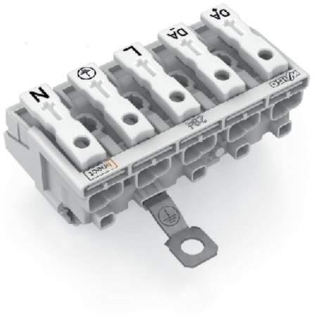 Разъем питания сети WAGO 294-8425, 5 pin, 0.5мм² - 2.5мм², 24А, (250 шт)
