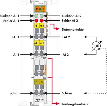 Модуль аналогового ввода ПЛК WAGO 750-477 