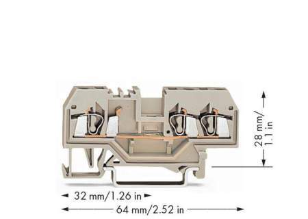 Клемма WAGO 280-993, 3 pin, 0.20мм² - 2.50мм², 550В, 22А, конф: L, (100 шт)